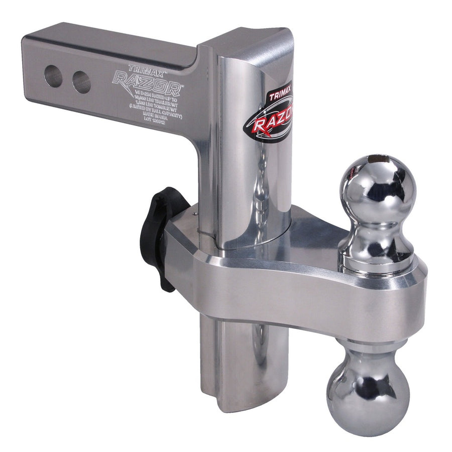 Trimax Trz8al Razor 8in Aluminum Adjust Hitch-dual Ball