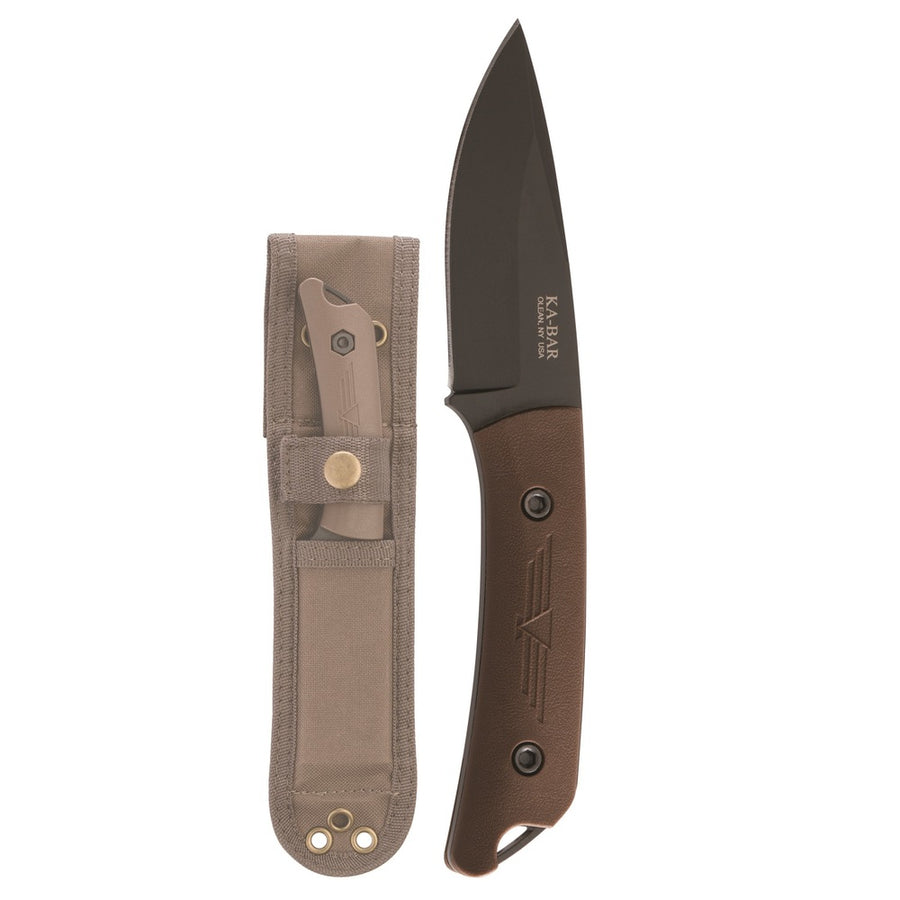 Ka-bar Globetrotter Fixed 3.5 In Black Blade Coyote Polymer