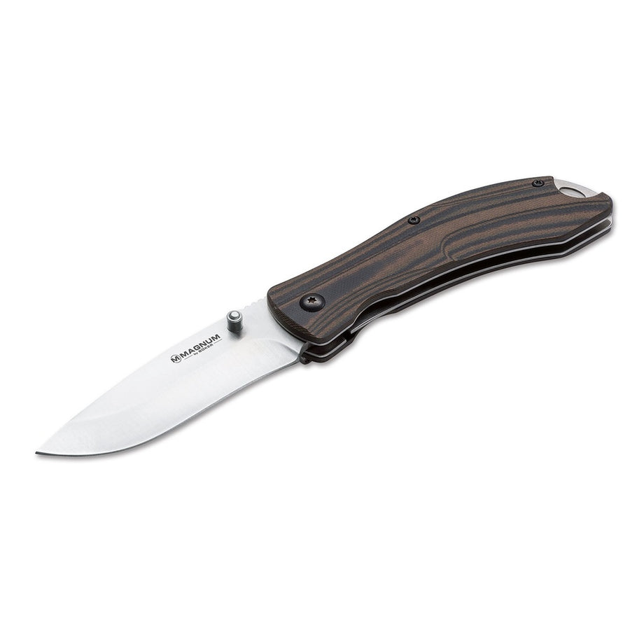 Magnum Dark Earth Folding Knife-3.38in Satin Steel Blade
