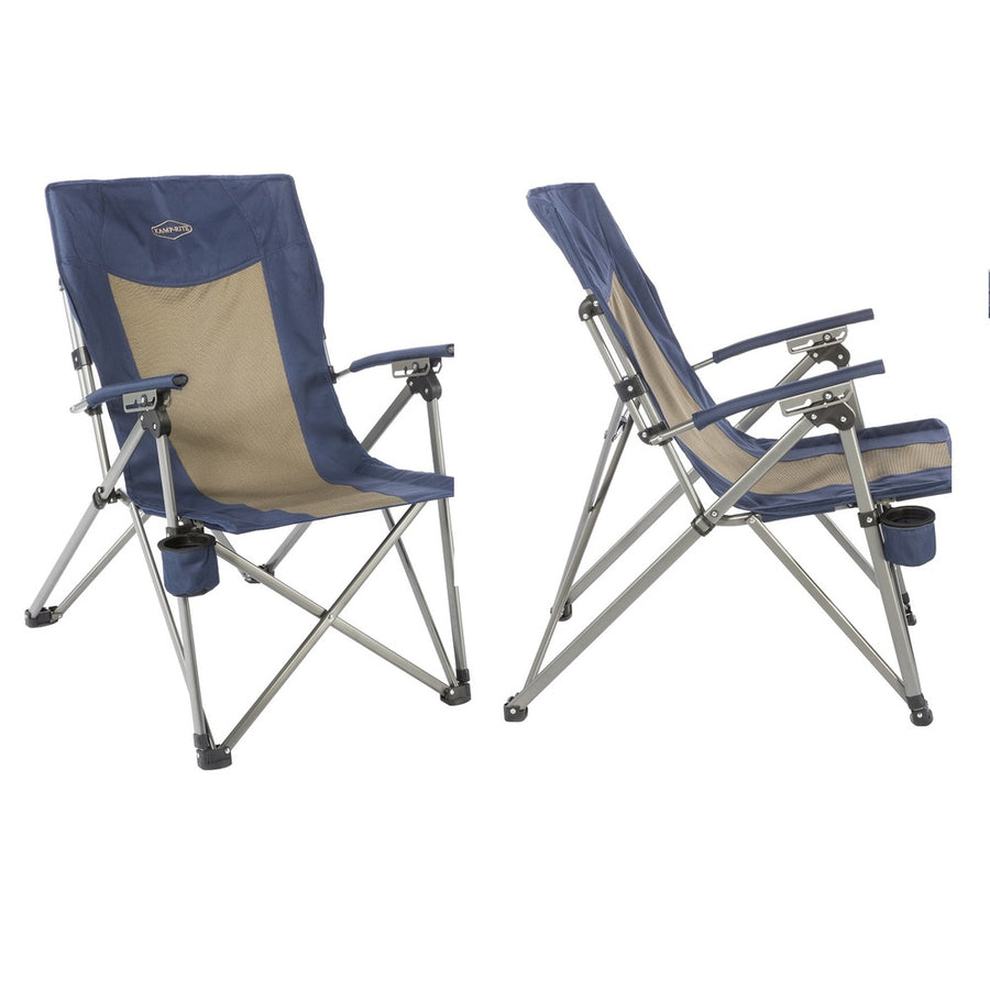 Kamp-rite 3 Position Hard Arm Reclining Chair W Cup Holder