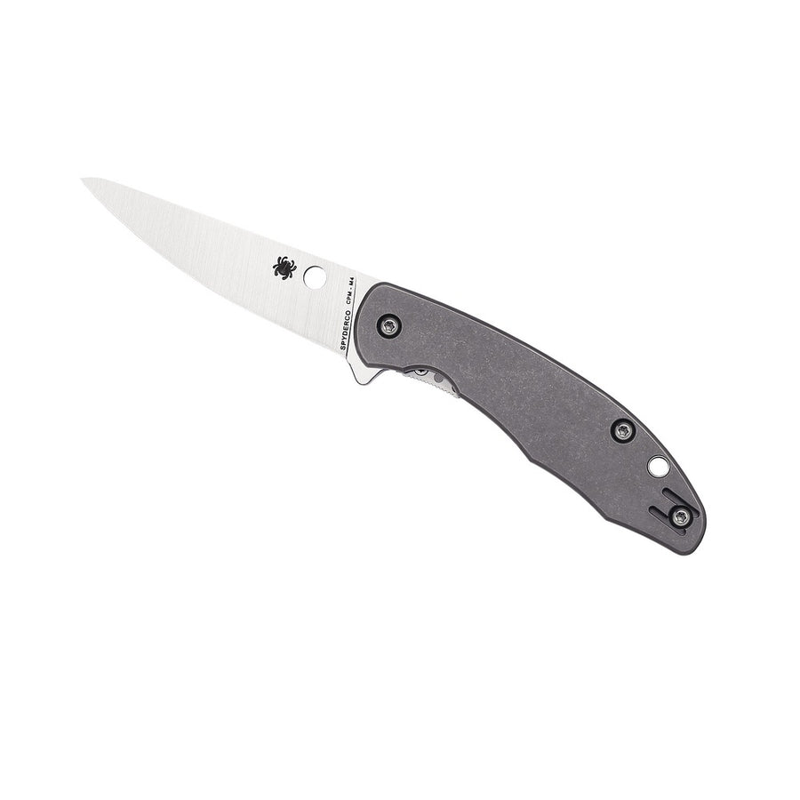 Spyderco Mantra 2 Folder 3.2 In Plain Titanium Handle