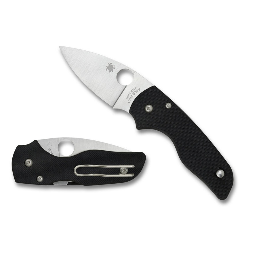 Spyderco Lil Native Folder 2.47 In Plain Black G-10 Handle