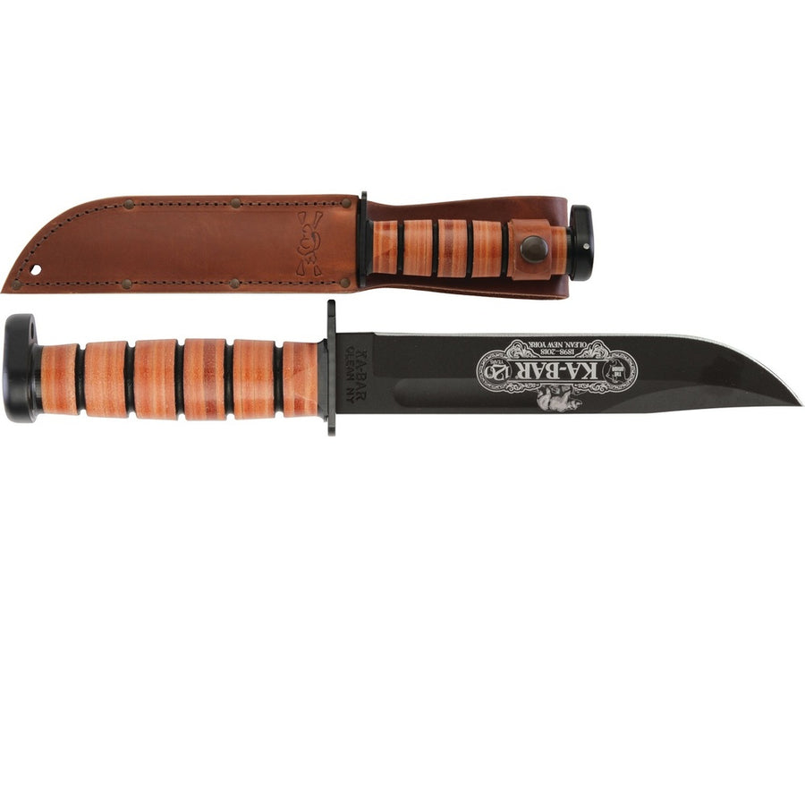 Ka-bar Dogs Head 120th Anniversary Fixed 7 In Blk Bld Lthr