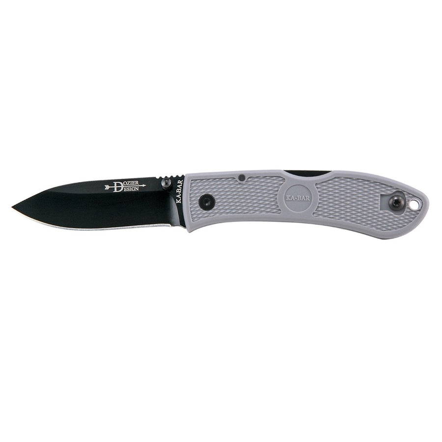 Ka-bar Dozier Folder 3.0 In Black Blade Gray Zytel Handle
