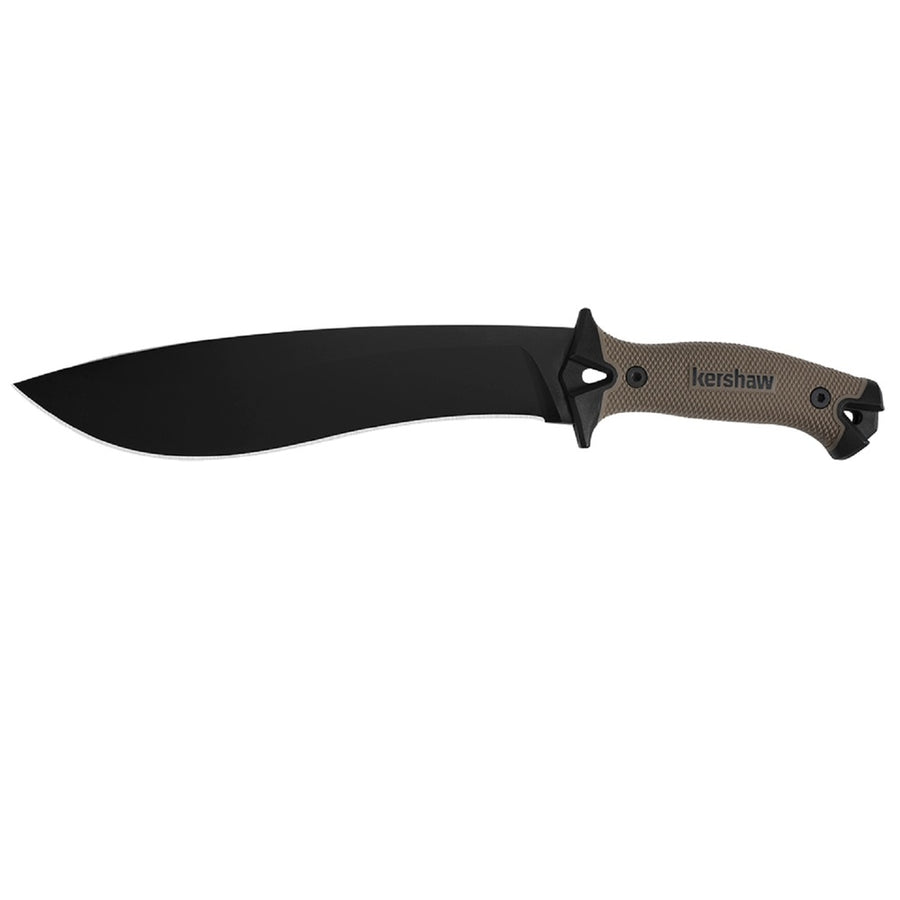 Kershaw Camp Knife 10.0 In Black Plain Tan Polymer Handle