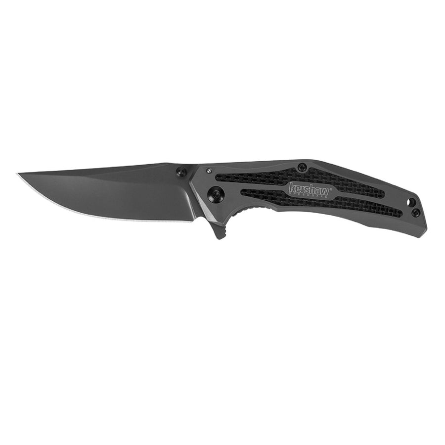 Kershaw Duojet Assisted 3.25 In Plain Stainless-carbon Fiber