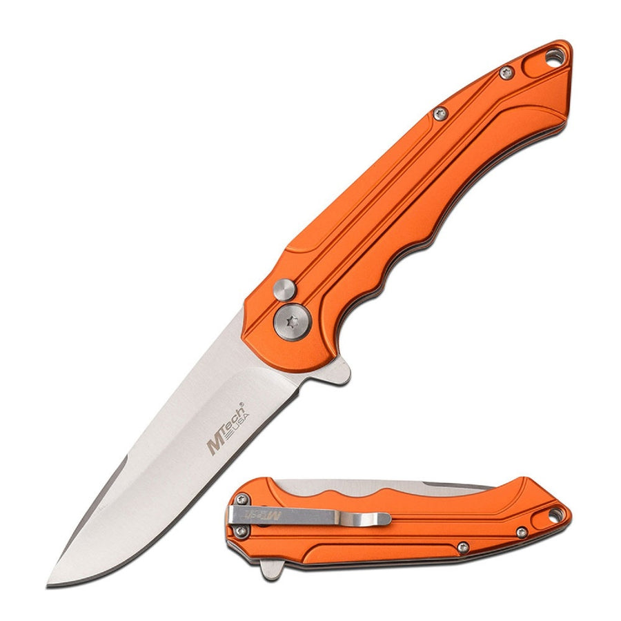 Mtech Usa Manual Folder W-a.c.s. Lock 3.1in Blade Orange