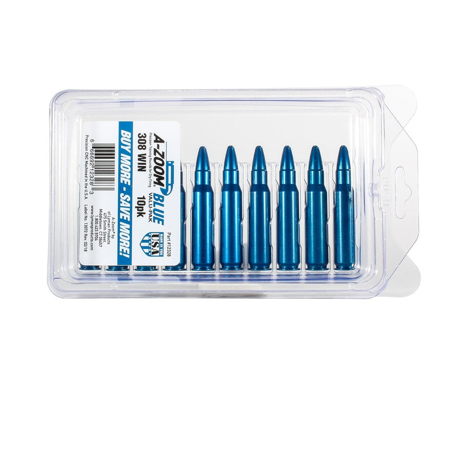 A-zoom 308 Win Snap Cap Blue 10pk