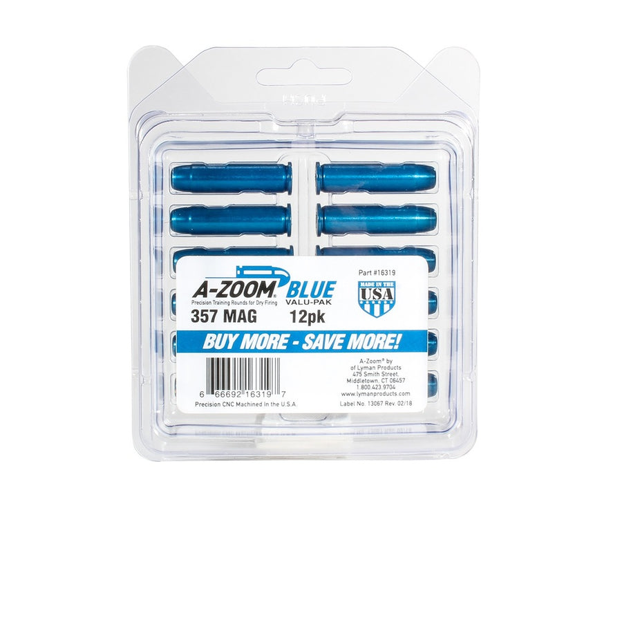 A-zoom 357 Mag Snap Cap Blue 12pk