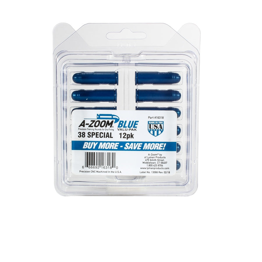 A-zoom 38 Spec Snap Cap Blue 12pk