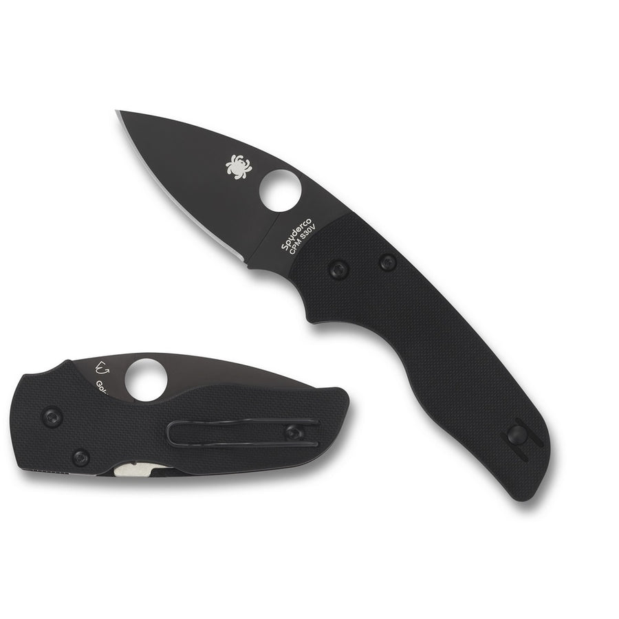 Spyderco Lil Native Folder 2.42 In Black Plain Black G-10