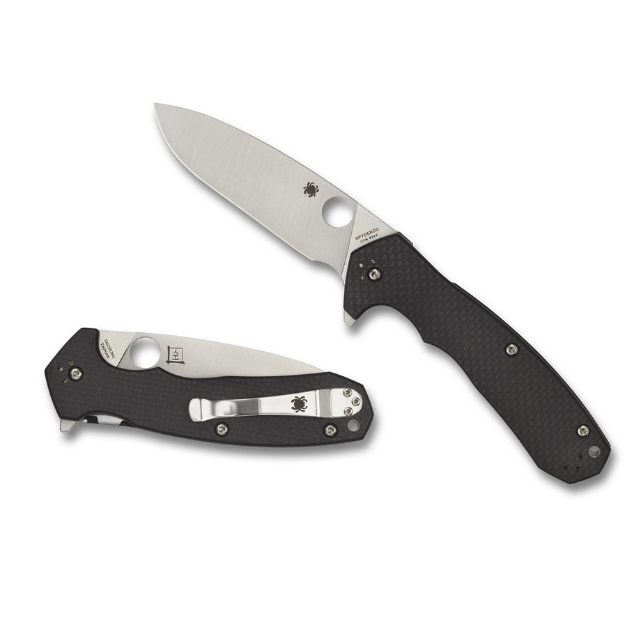 Spyderco Amalgam Folder 3.8in Plain Carbon Fiber-g-10 Handle