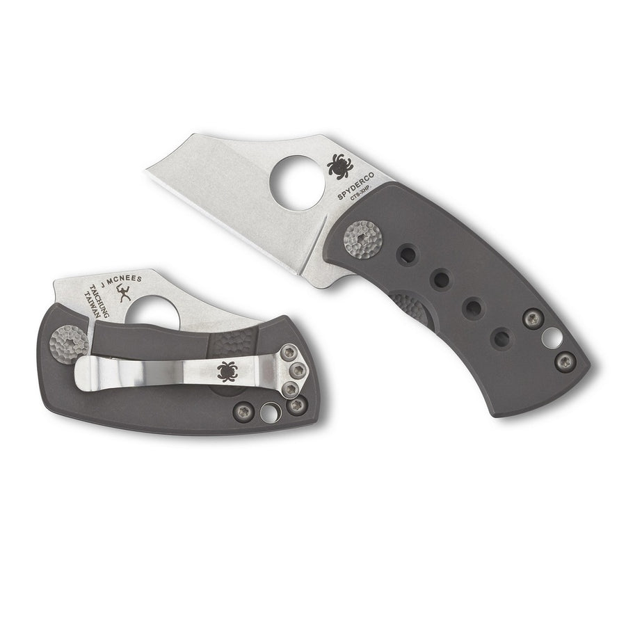 Spyderco Mcbee Folder 1.52 In Plain Titanium Handle