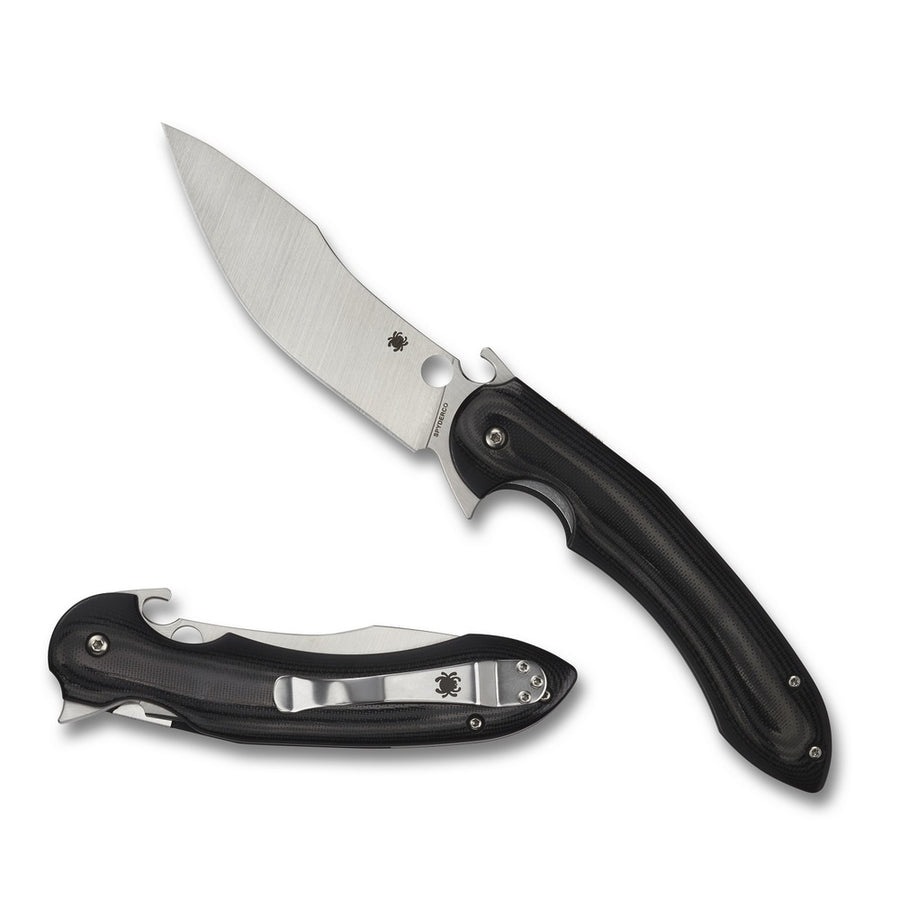 Spyderco Tropen Folder 4.02 In Plain Polished G-10 Handle