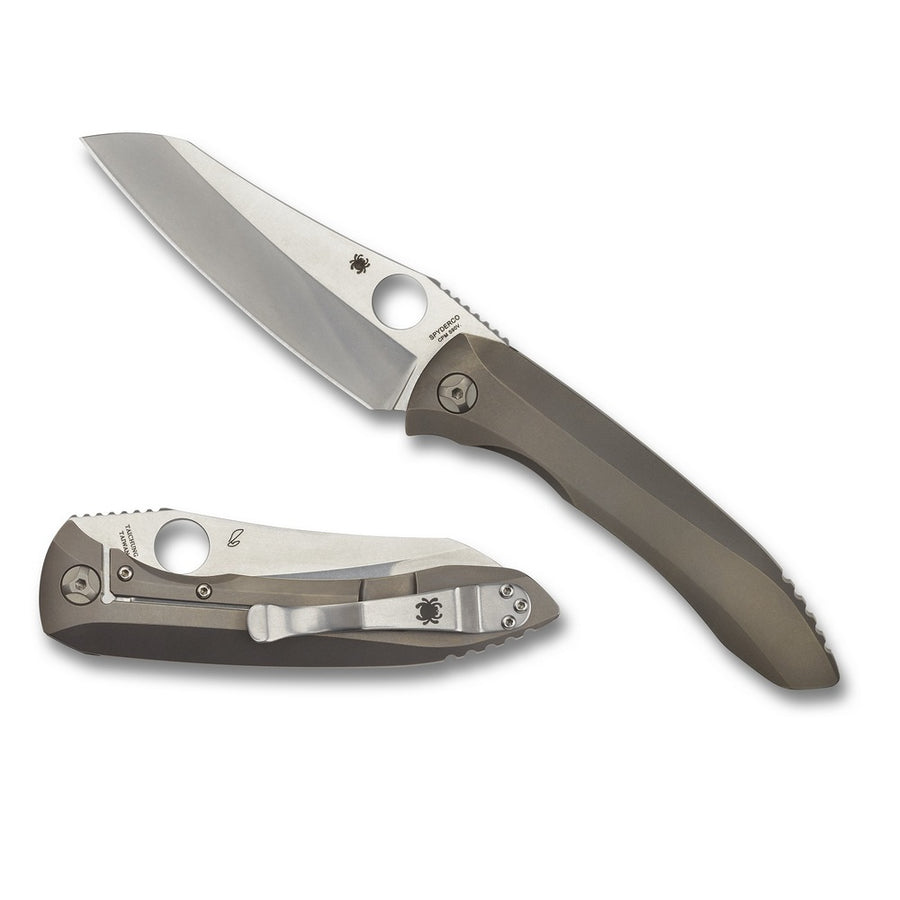 Spyderco Paysan Folder 3.88 In Plain Titanium Handle