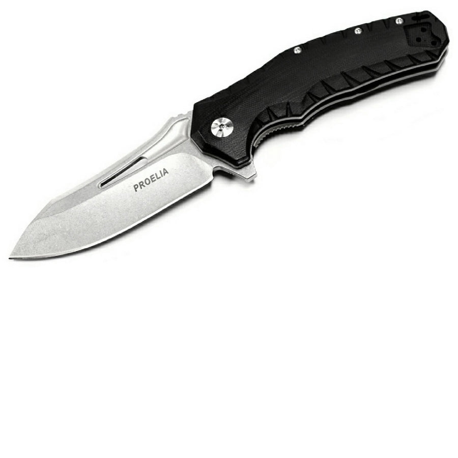 Proelia Tx020 Folder 4in Sw Drop Blade Black G-10 Handle