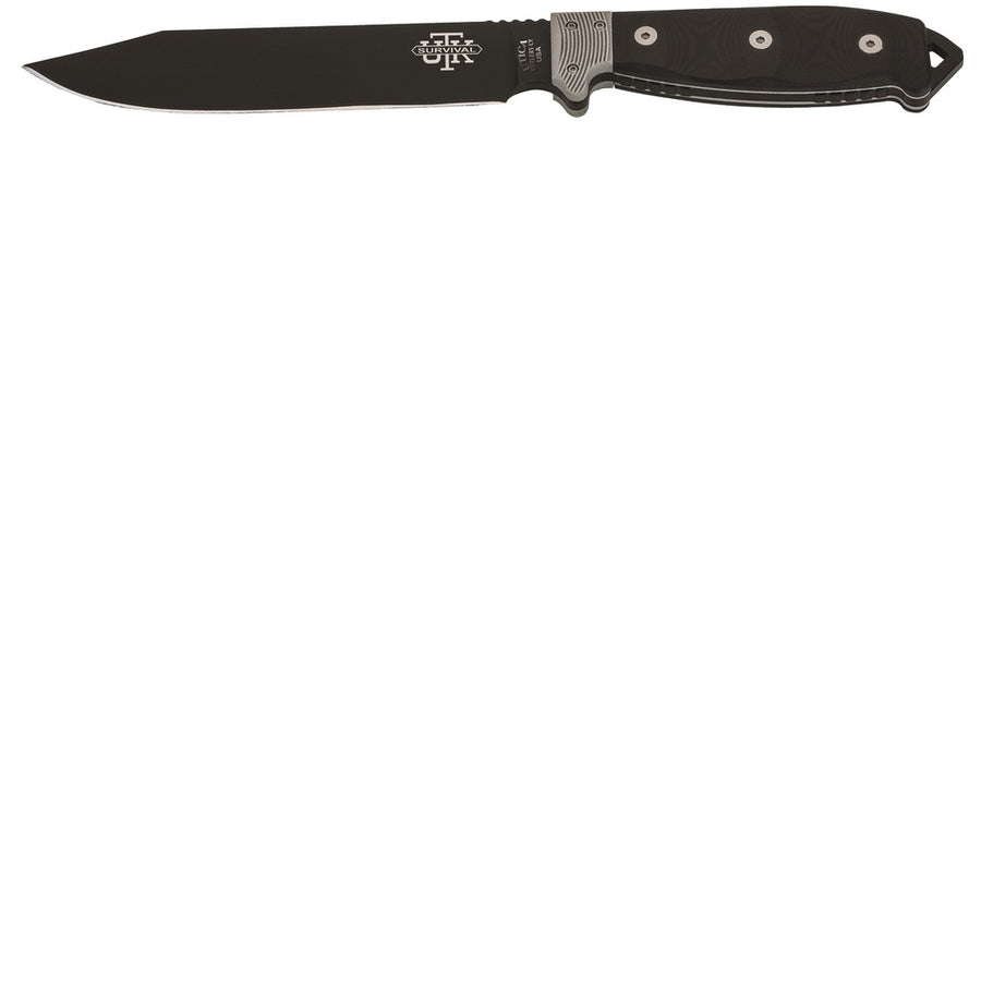 Utica Utkb6 Fixed 7.0 In Black Blade Black Micarta Handle
