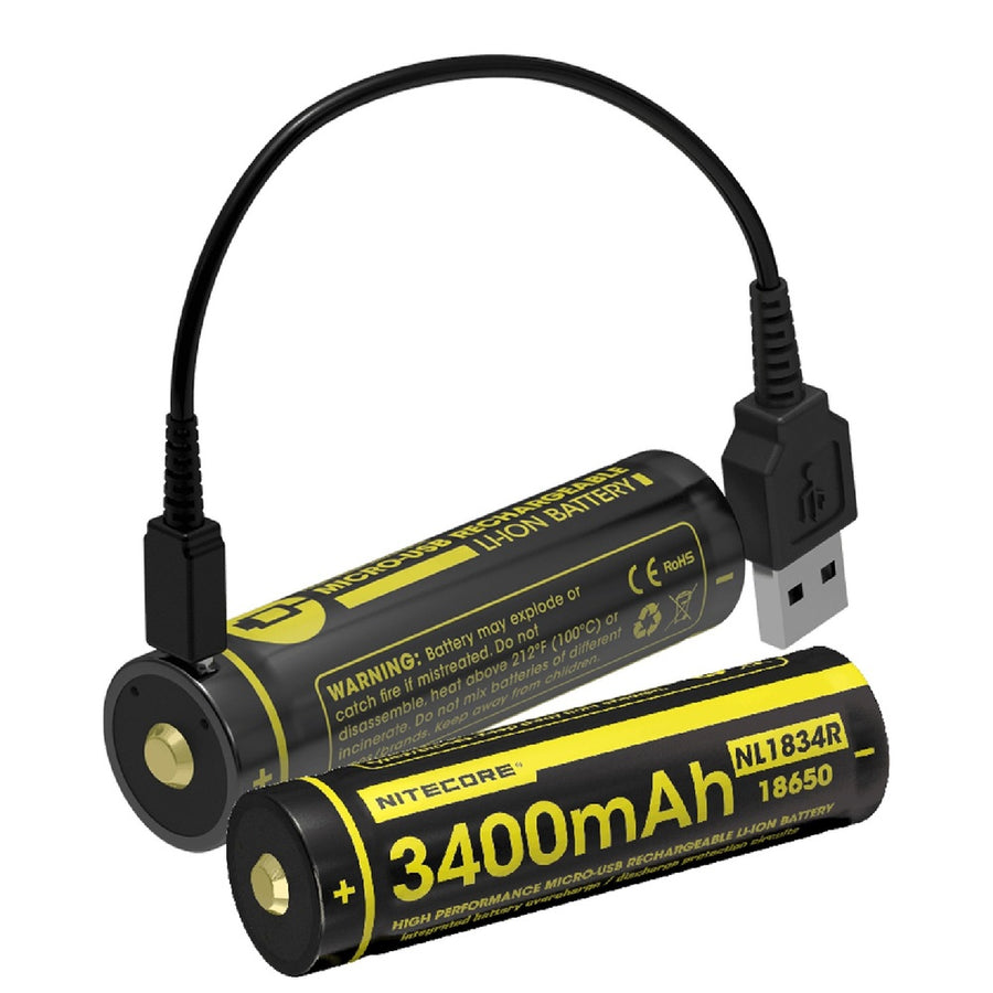 Nitecore Nl1834r 3400mah Usb Rchrgbl 18650 Li-ion Battery