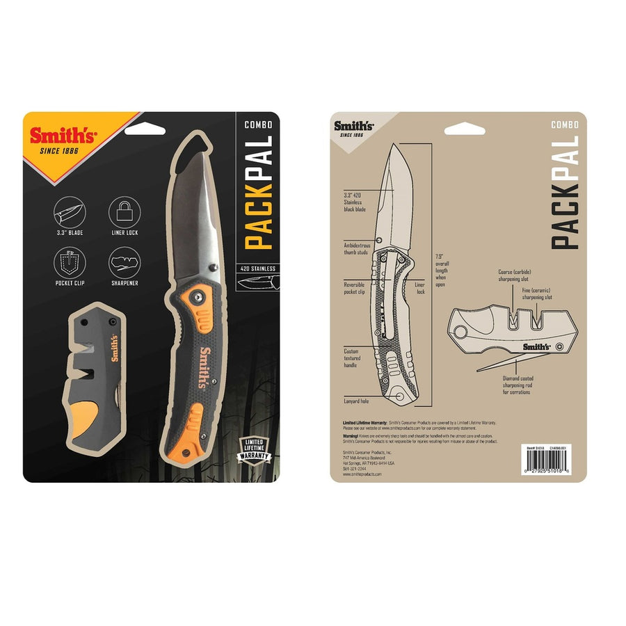 Smith Pack Pal Folder Wtih Sharpener Combo Pack