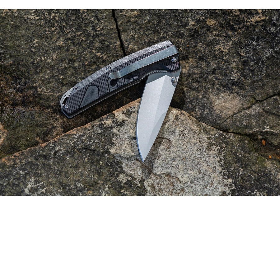 Smith Rally Folder 3.4 In Blade Black G-10 Handle