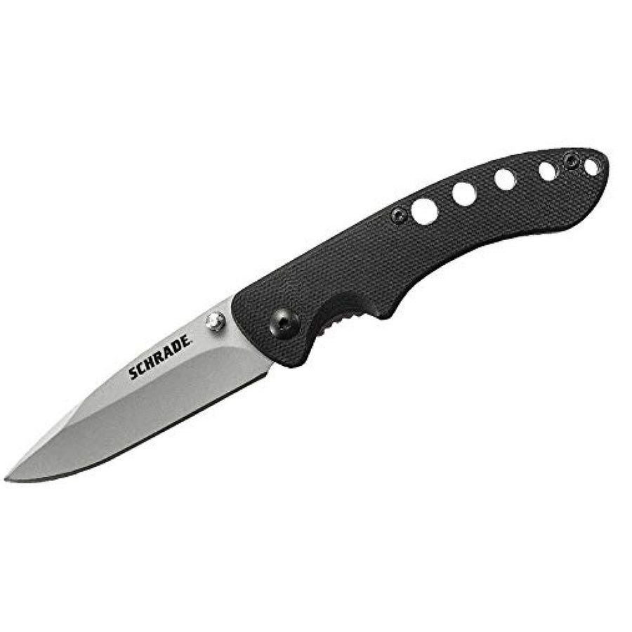 Schrade Sch107 Folder 2.5 In Blade Black G-10 Handle