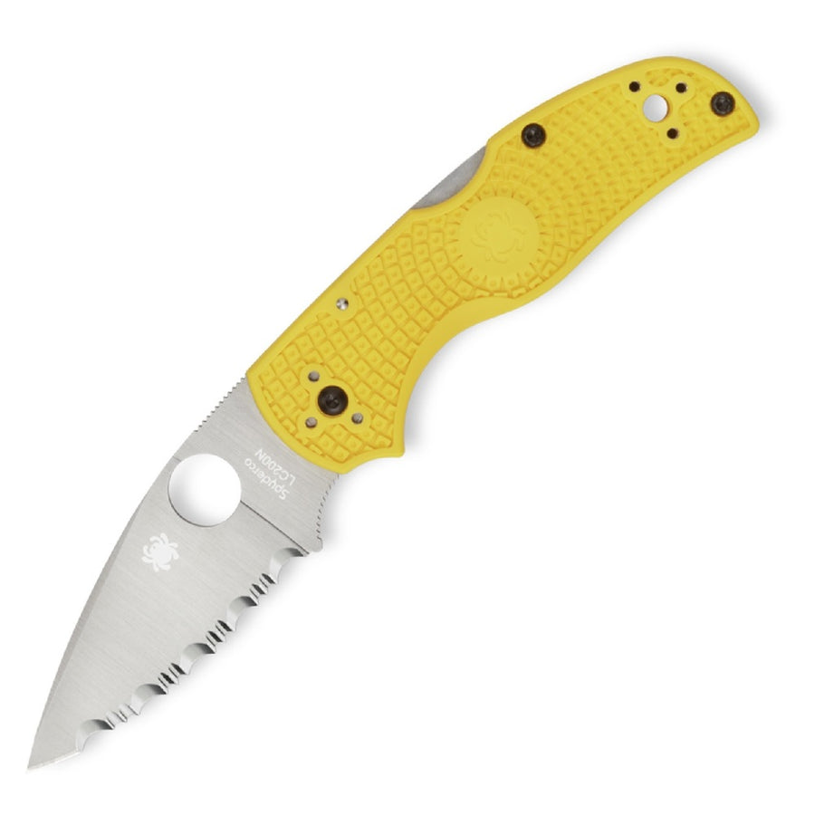Spyderco Native 5 Salt Folder 2.95 In Serrated Yellow Frn