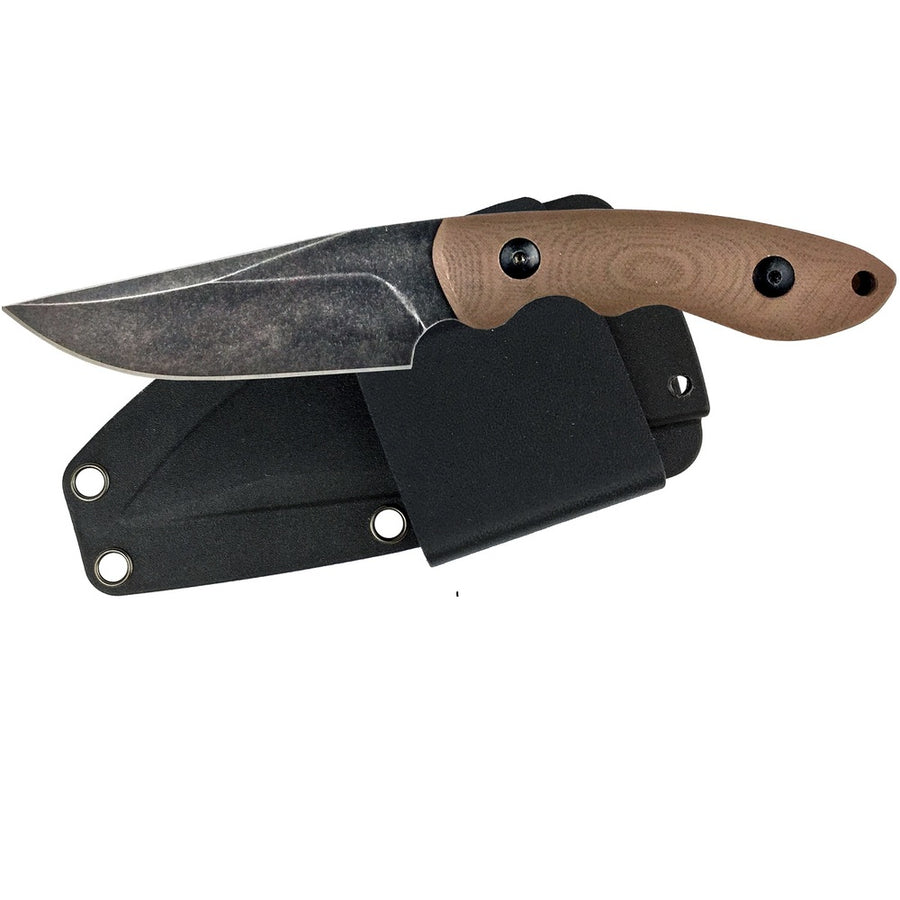 Abkt Elite Predator Fixed 3.5 In Blade Tan Handle