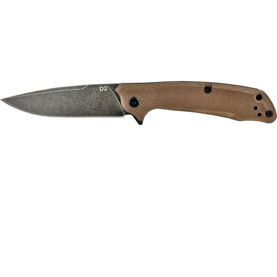 Abkt Elite Scavenger Folder 3.5 In Blade Tan Handle