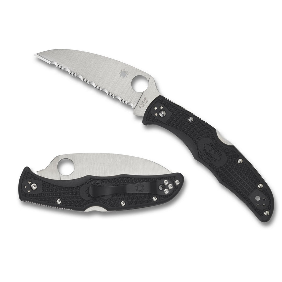 Spyderco Endura 4 Folder 3.8 In Wharncliffe Serrated Blk Frn