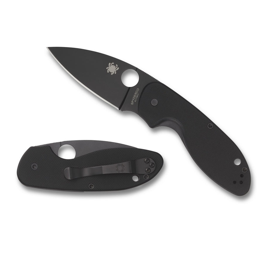 Spyderco Efficient Folder 2.98 In Black Plain G-10 Handle