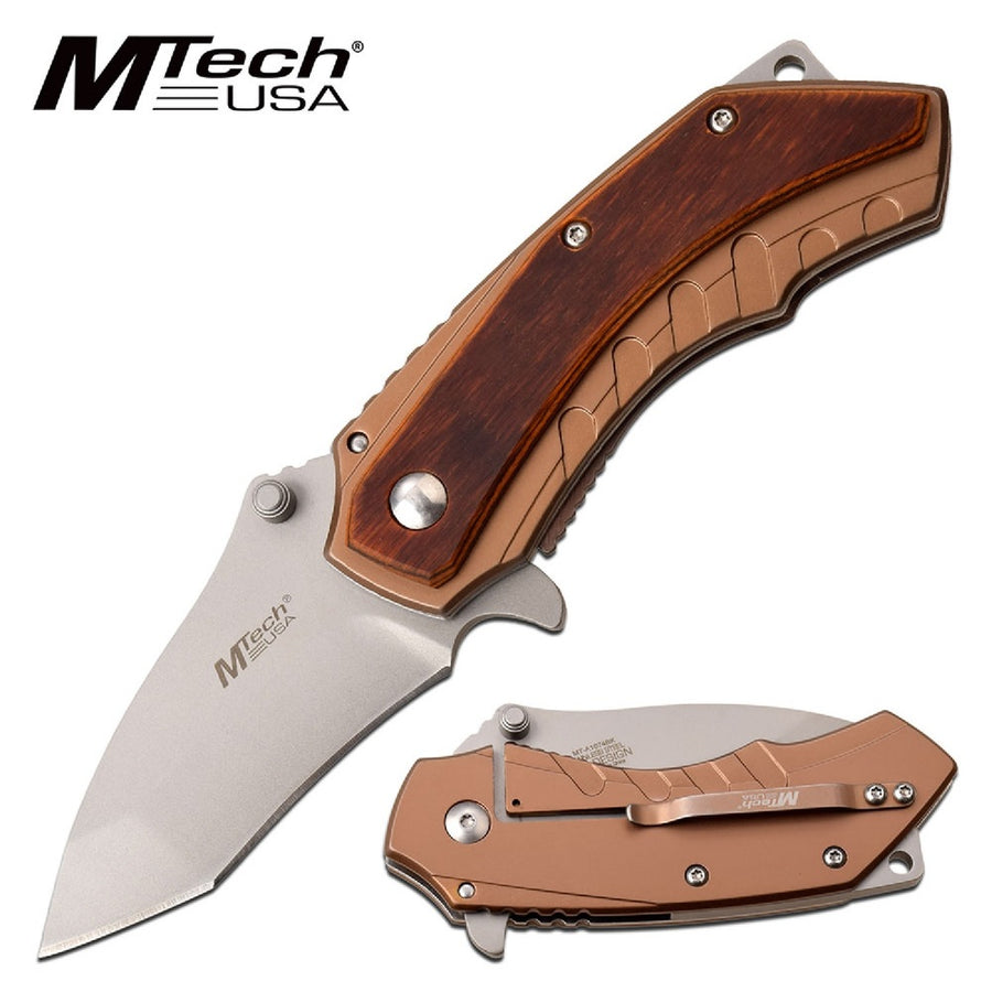 Mtech Assisted 2.5 In Blade Copper Ss-pakkawood Overlay Hndl