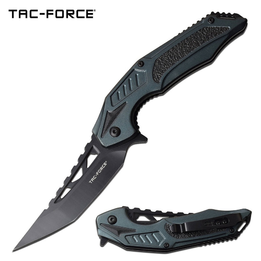 Tac-force Assisted 3.6 In Blade Blue Aluminum Handle