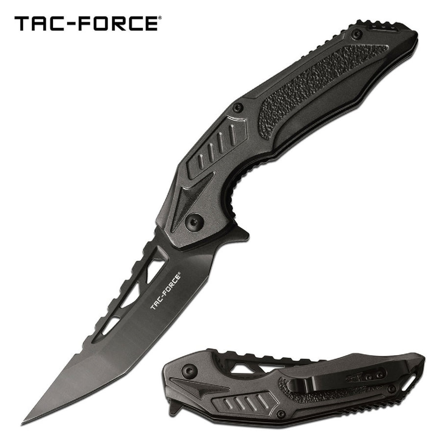 Tac-force Assisted 3.6 In Blade Gray Aluminum Handle