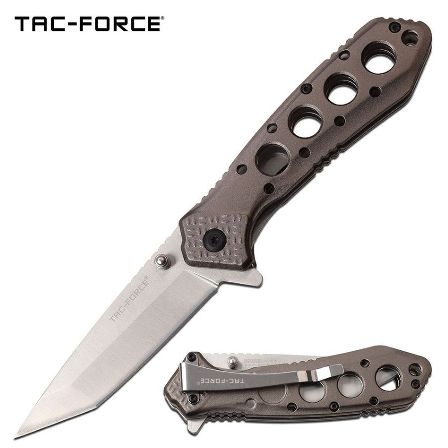 Tac-force Assisted 3.25 In Blade Gray Aluminum Handle