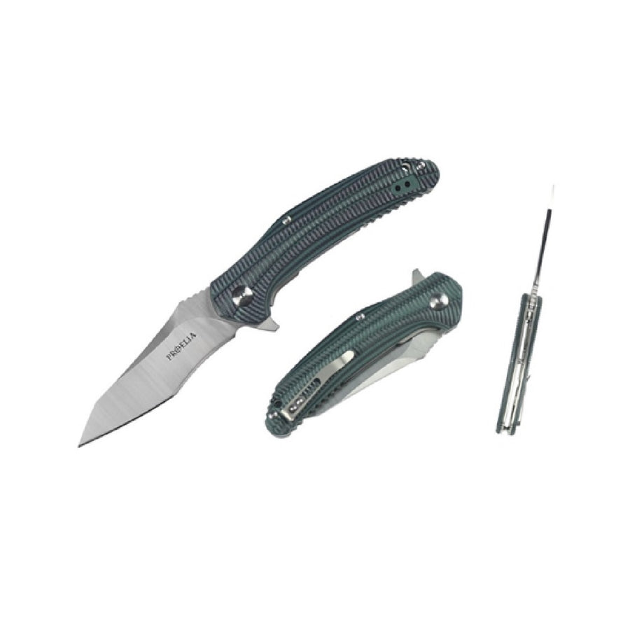 Proelia Tx040gns Folder 3.6 In Blade Green-black G-10 Handle