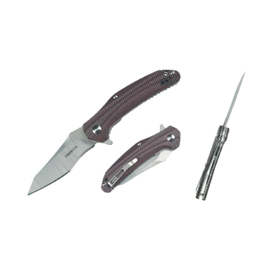 Proelia Tx040rs Folder 3.6 In Blade Red-black G-10 Handle