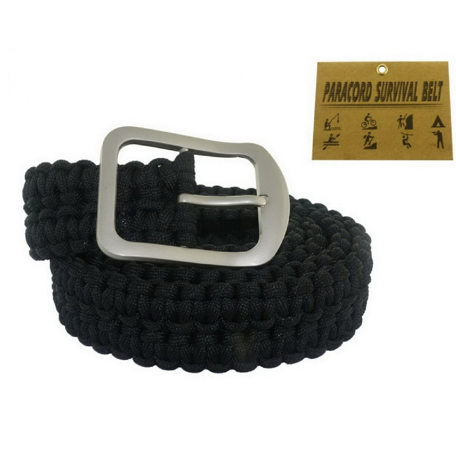 Impulse Product Paracord Belt With Steel Buckle Black