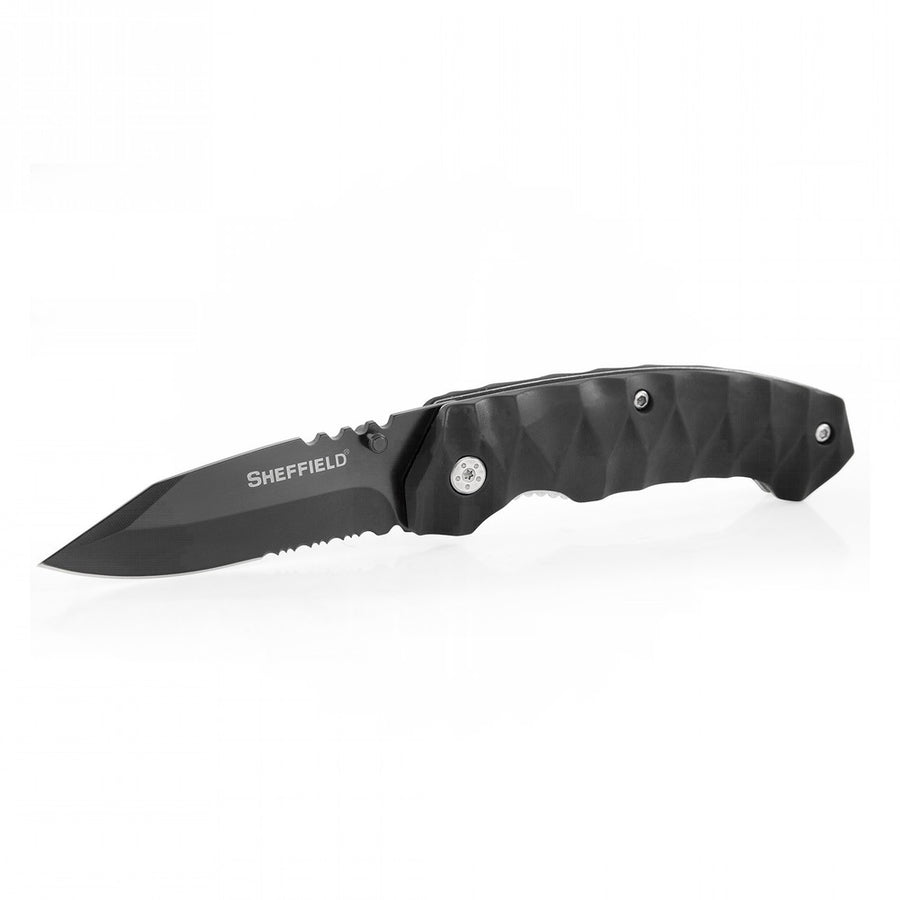 Sheffield Burke Folder 3.5 In Combo Blade Abs Handle