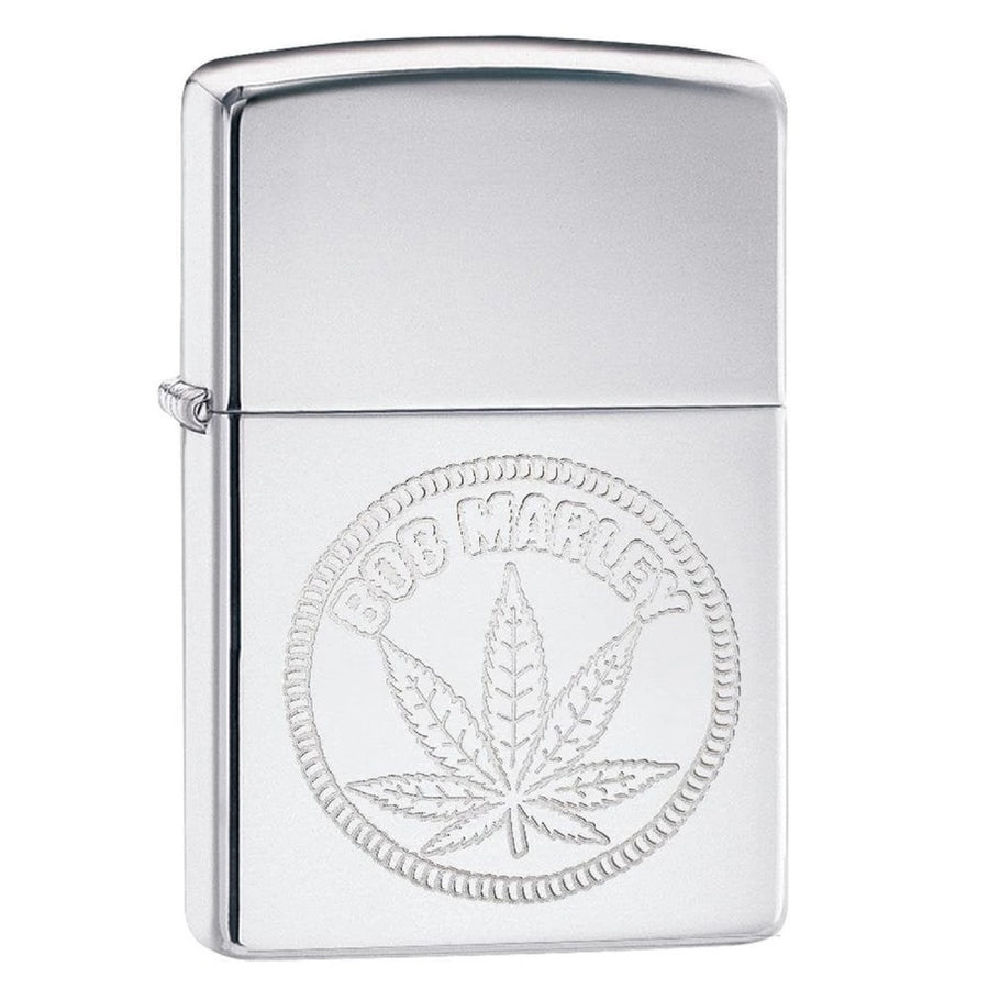 Zippo Hp Chrome Bob Marley Leaf Lighter