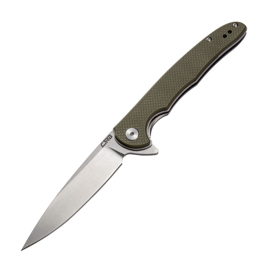 Cjrb Briar Folder 3.72 In Blade Green G-10 Handle