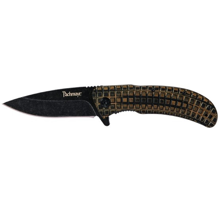 Pachmayr Grappler Folder 3.4 In Bw Blade Brown G-10 Handle