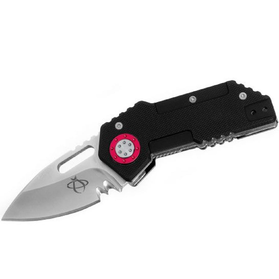 Mantis Tough Tony Folder 2.375 In Blade Black G10 Red Insert