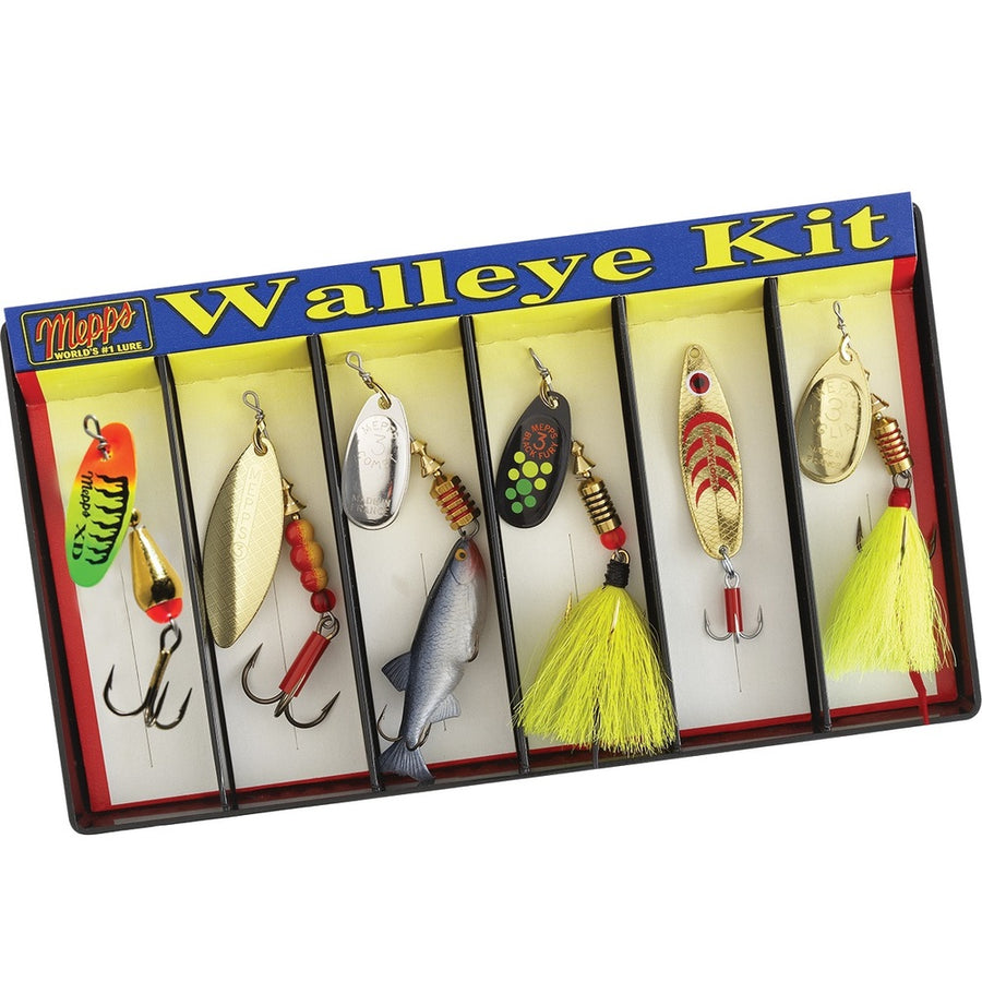 Mepps Walleye Kit - Plain And Dressed Lure Assortment