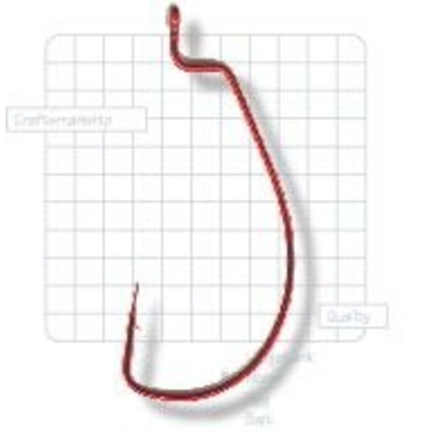 Gamakatsu Worm Offset Ewg Ns Black Hook Size 2/0 25 Per Pack