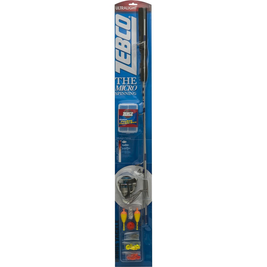Zebco Micro Spin Combo 4ft 6in 2pc Ul W/tackle Pkg