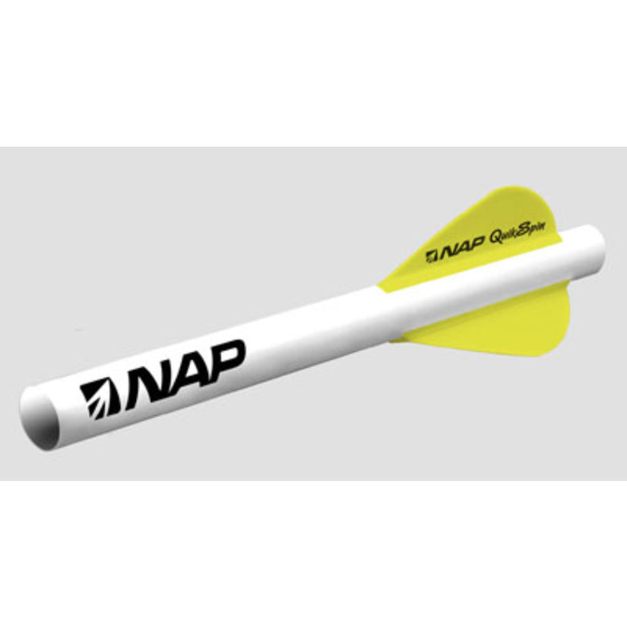 New Archery Quikfletch Quikspin In. 6pk Wht/yel