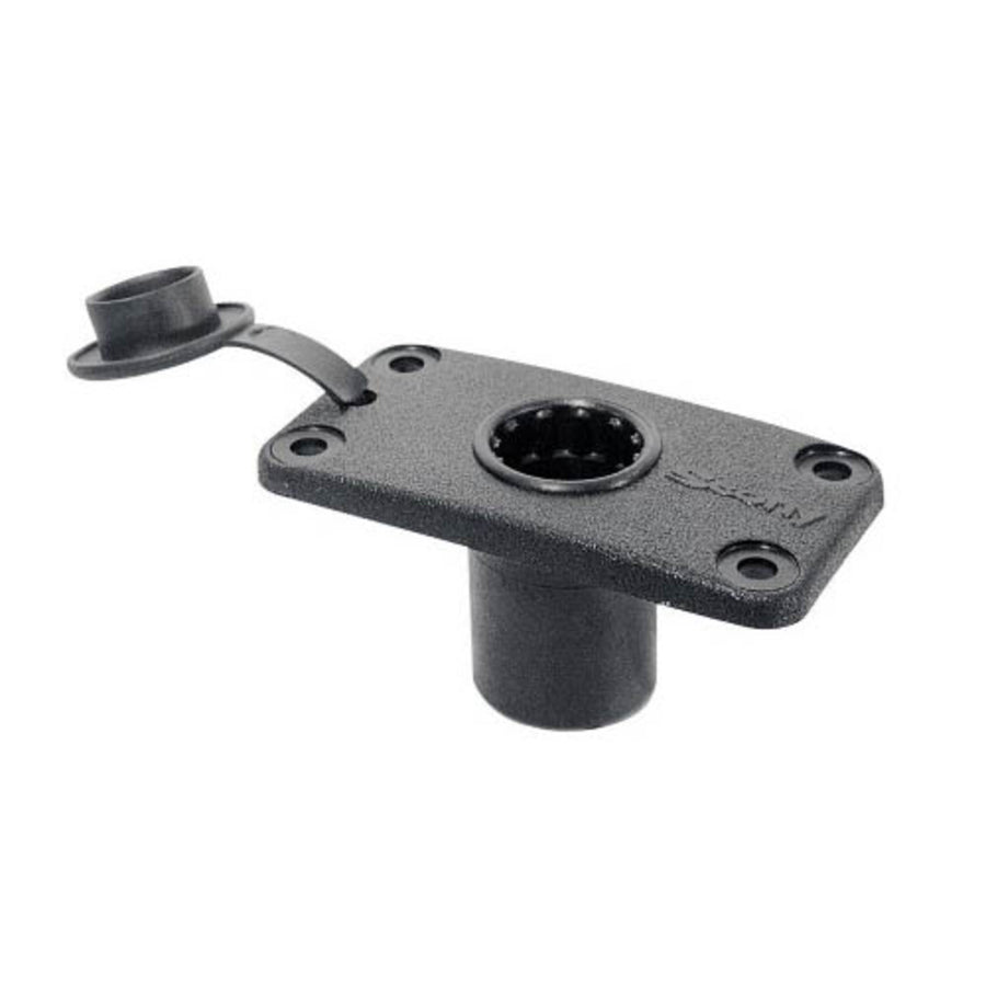 Scotty Flush Deck Mount Black W/ Rain Cap
