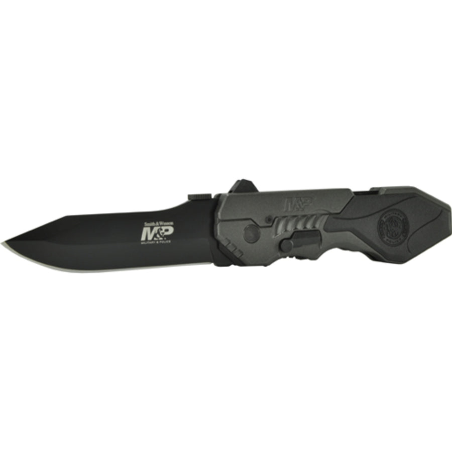 Sw Swmp4l Assisted 3.5 In Black Blade Black Aluminum Handle
