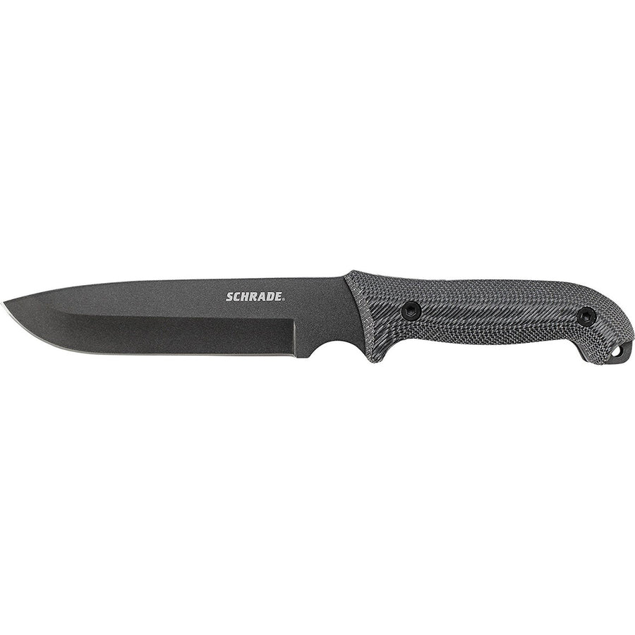 Schrade Schf52 Fixed 7.0 In Black Blade Micarta Handle