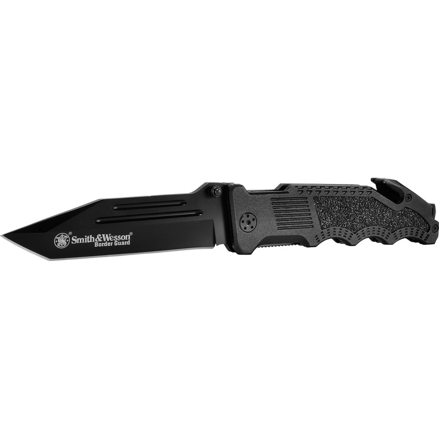 Sw Border Guard Folder 4.5 In Black Blade Aluminum Handle
